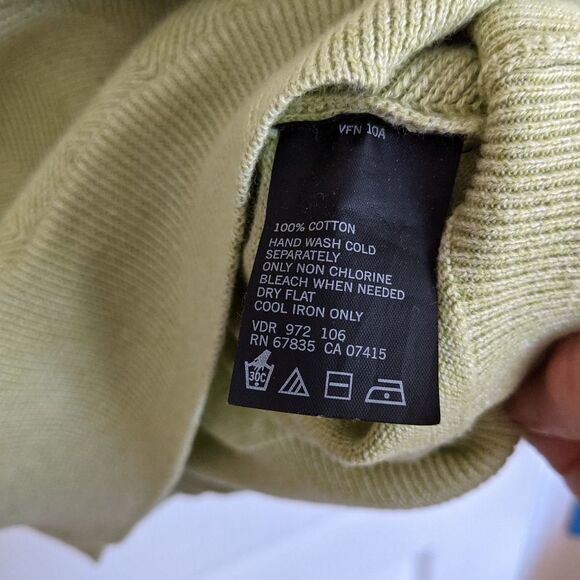 NAUTICA cotton v neck sweater lime color size XL @M - Picture 6 of 10